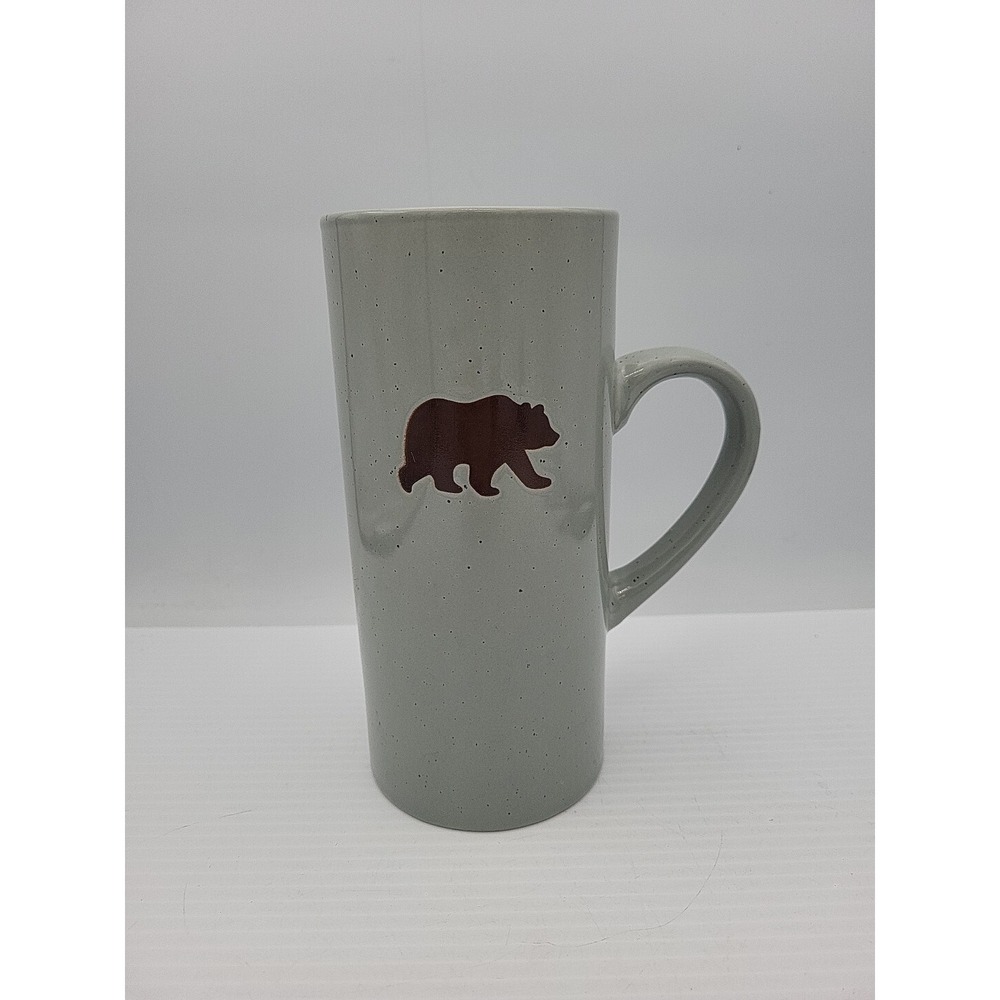MSRF Design Studio Bear Pattern Gray 6.50" Tall Coffee Mug